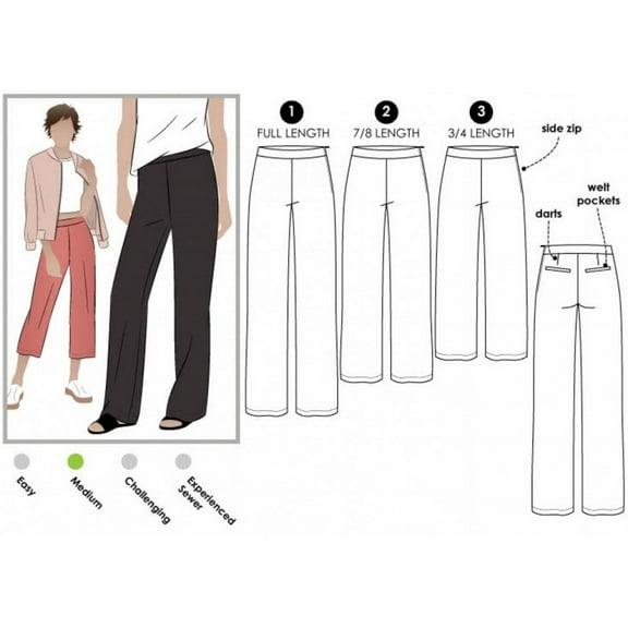Style Arc Sewing Pattern Natasha Pants Women