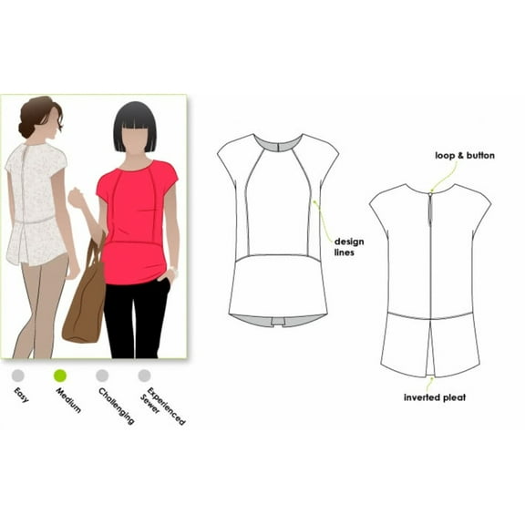 Style Arc Sewing Pattern Rosie Top Women
