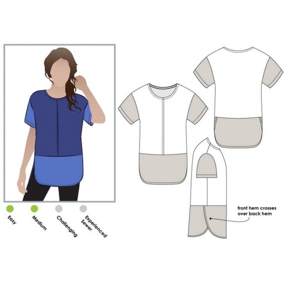 Style Arc Sewing Pattern Scarlett Top Women