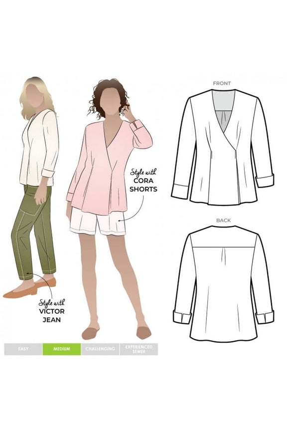 Sewing Pattern Vera Blouse Women