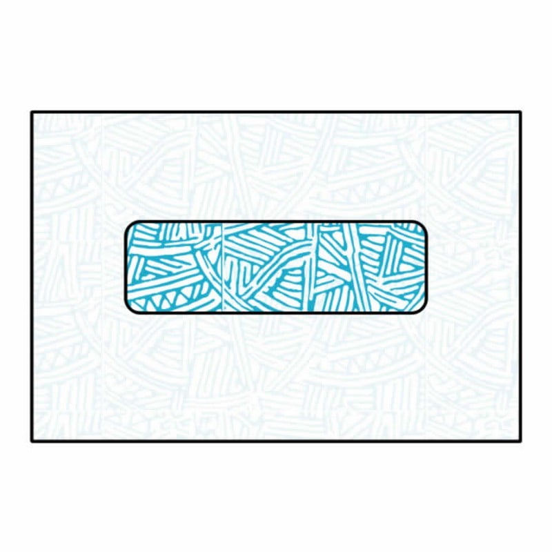 #Style B Professional Statement Poly Window Envelopes, 4-1/2" x 6-1/2", 24# White, Blue Wesco Inside Tint (Box of 500)