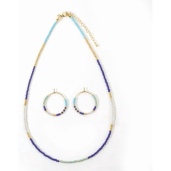Style Beige Yellow Purple Green Bead Necklace Colorful Handcrafted Beaded Necklace Unique Jewelry for Women Statement Necklace for Party or Daily Wear