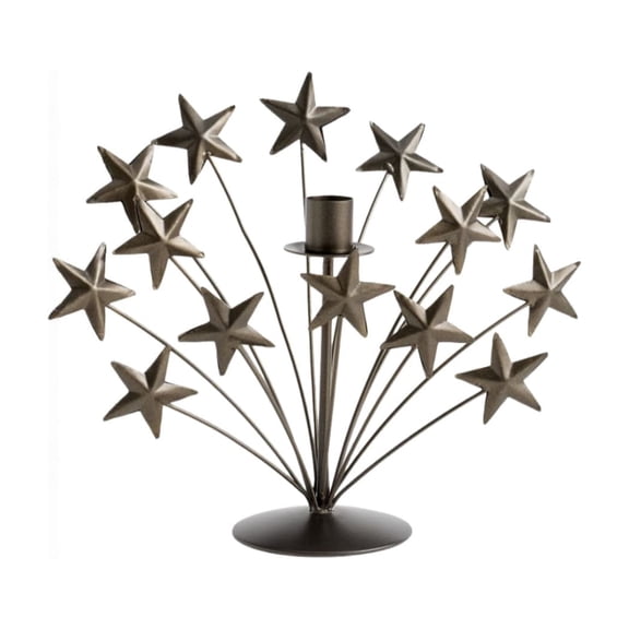 Style Black Five-pointed Star Candlestick Is Suitable for Independence Day Scenes.