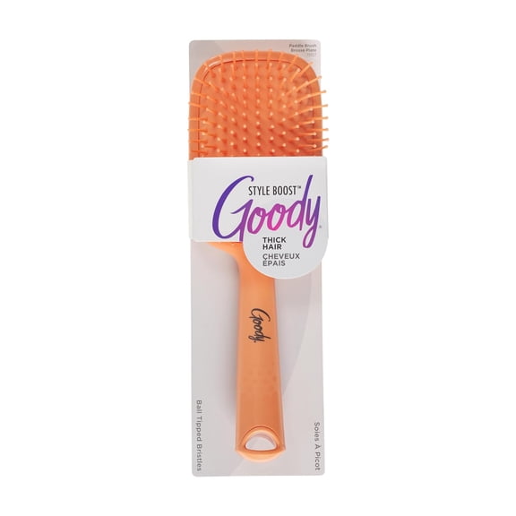 Style Boost Paddle Brush, Detangler with Flexible Bristles, Tackle Tangles, Knots, Reduce Frizz, For Thick Hair, Coral