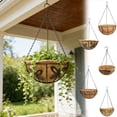 thumbnail image 1 of Style C Garden Hanging Basket - Sturdy Woven Material, Decorative Design, Durable Hanging Rope, Ventilated Structure, Suitable for Gardens, Balconies & Home Decor, 1 of 7