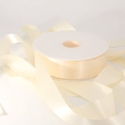 Style-Carry 1-1/2 inch 100 Yards Ivory Solid Double Faced Satin Ribbon Roll, for Handmade Crafts, Flower Bouquet, Gift Wrapping, Wedding Roses Making