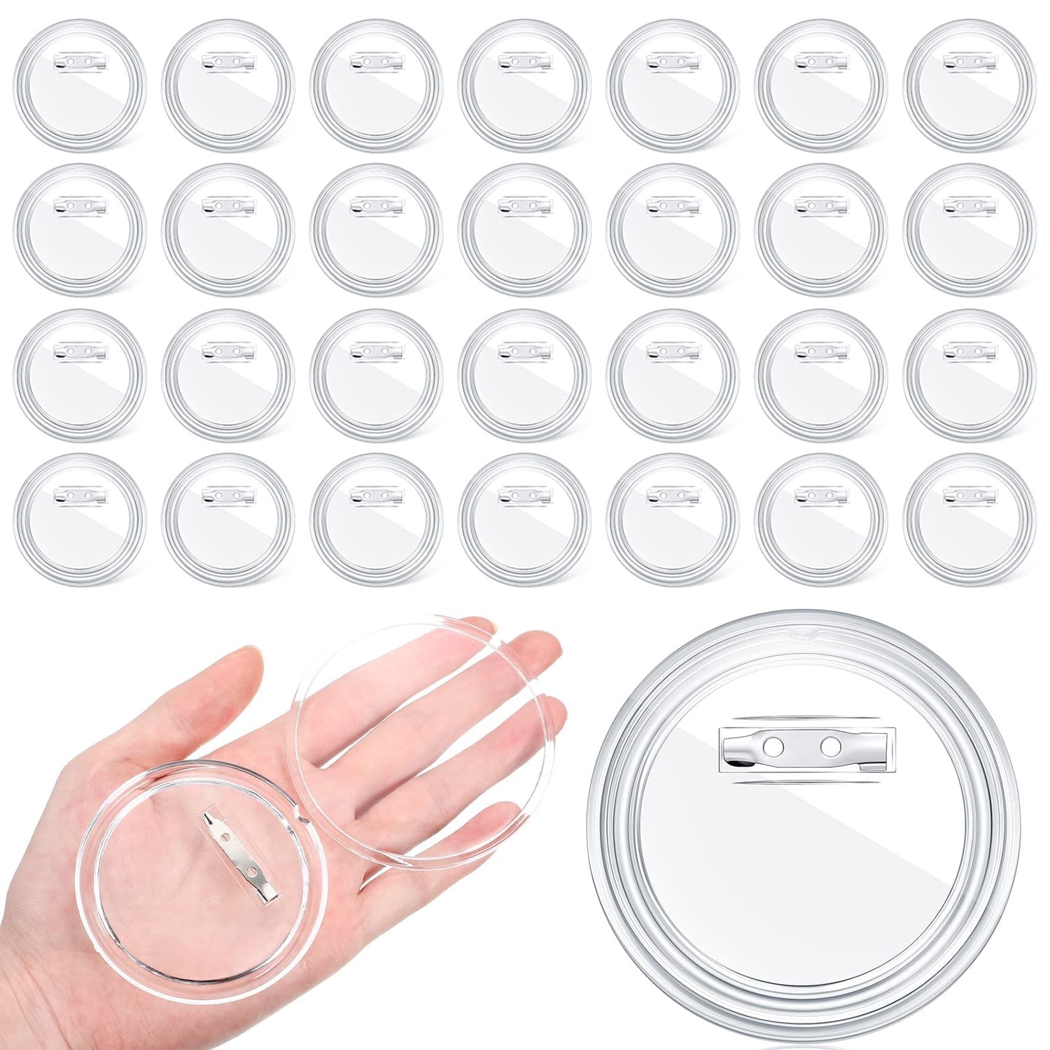 Style-Carry, Pin Craft Badges, 2.3 inch Clear Acrylic, Reusable DIY ...