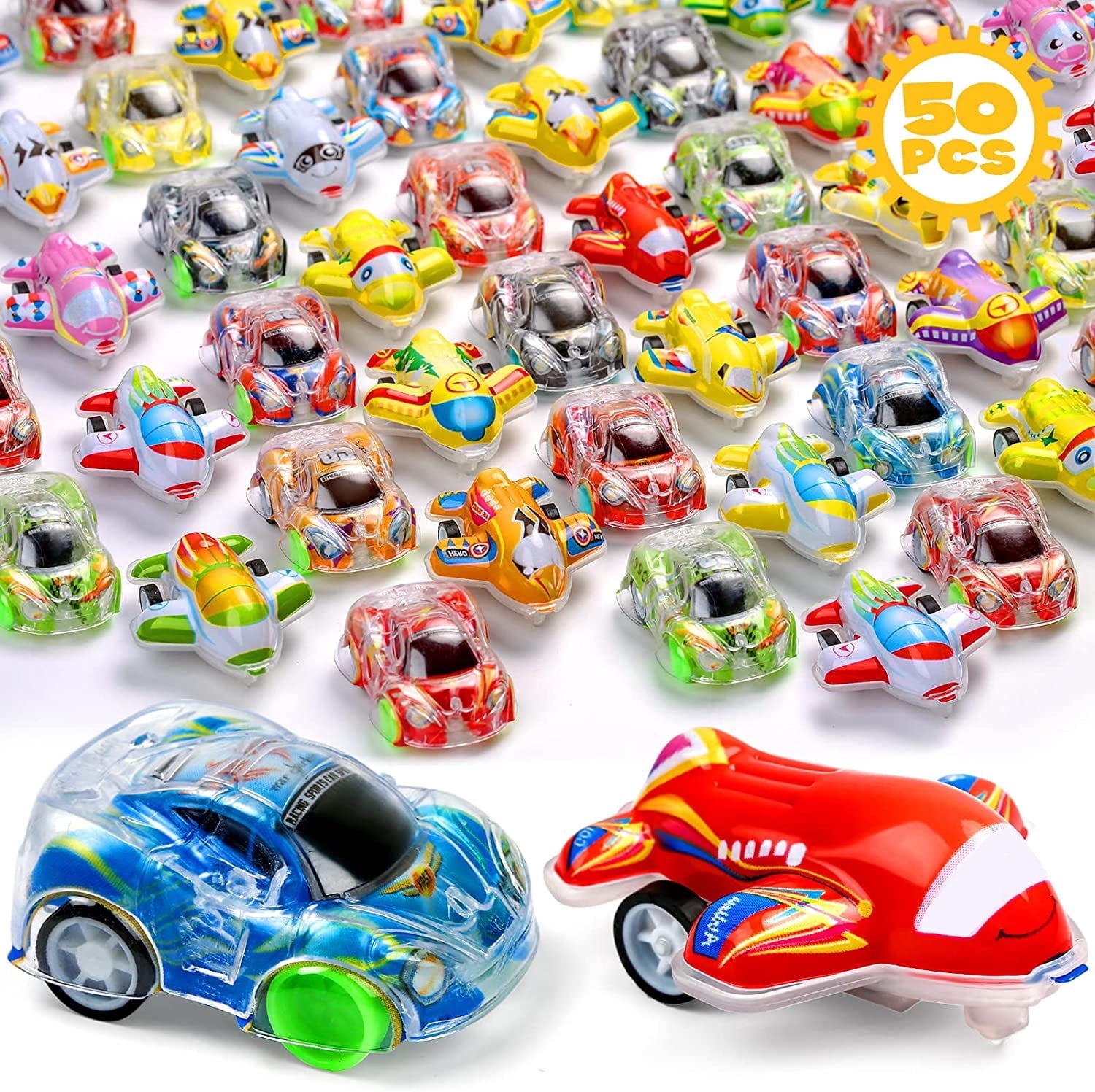 Style-Carry 50 Pcs Mini Pull Back Toy Cars and Airplanes, Party Favors ...