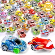 Style-Carry 50 Pcs Toy Cars Mini Pull Back Cars, Party Favors for Kids, Small Racing Car Carnival Prizes Classroom Rewards, Goodie Bag Stuffers Birthday Toys for Kids Girls Boys