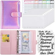Style-Carry Budget Binder, Binder Money Organizer for Cash, A6 Budget Wallet Planner for Saving Money Bill (Pink)