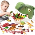 thumbnail image 1 of Style-Carry Dinosaur Toys for Kids 3-6 Years, 54Pcs Dinosaurs Figures&Trees&Fence, Dino Toy Gift for Toddler Boys Girls Ages 3 4 5, 1 of 7