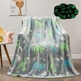 StyleCarry Dino Kids Soft Throw, Glow in Dark Dinosaur Blanket Gift