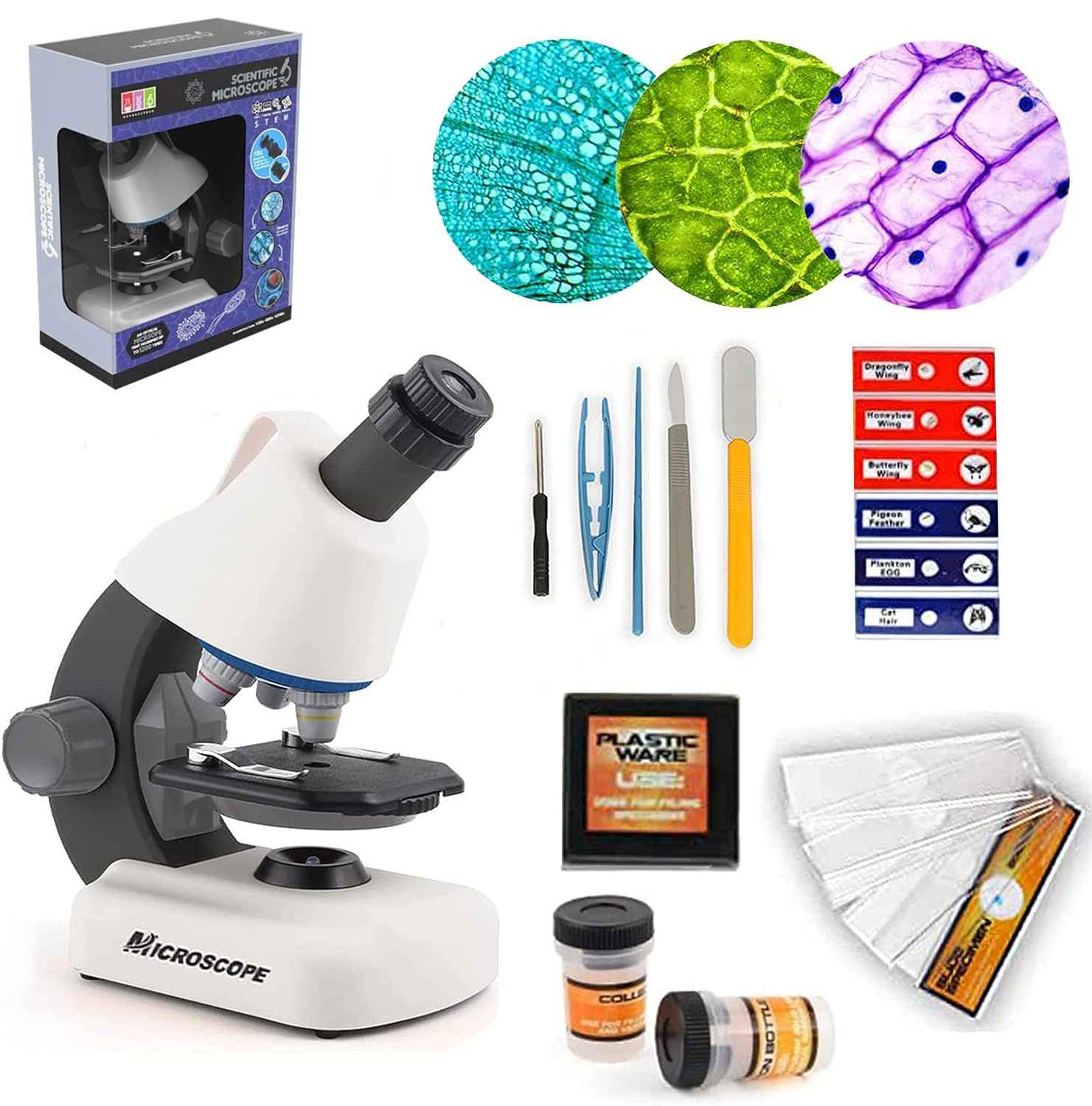 StyleCarry Microscope for Kids, STEM Kit with 401200x Microscope