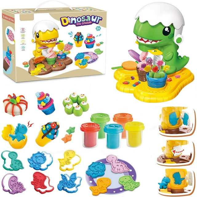 StyleCarry Play Dough Set Dinosaur Play Doh Set Toys for Kids Toddlers