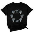 thumbnail image 1 of Style Casual Short Sleeve Graphic Printed For Hanukkah Celebration Comfortable Soft Tee With Inspirational Lettering Design For Everyday Wear, 1 of 2