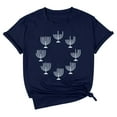 thumbnail image 1 of Style Casual Short Sleeve Graphic Printed For Hanukkah Celebration Comfortable Soft Tee With Inspirational Lettering Design For Everyday Wear, 1 of 2