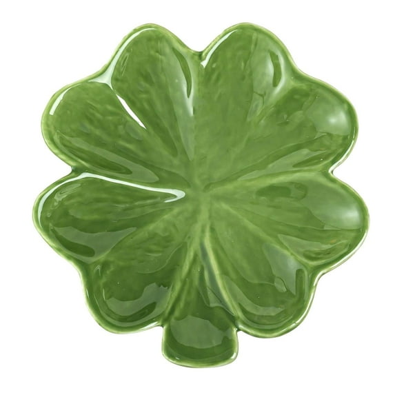 Style Ceramic Leaf Tray Minimalist Green Design Jewelry & Cosmetic Organizer Decorative Serving Dish