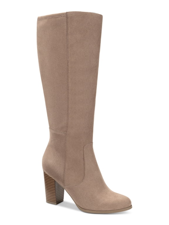 Style & Co Addyy Dress Boot for Women, Tan Micro, Size 11W/XWC