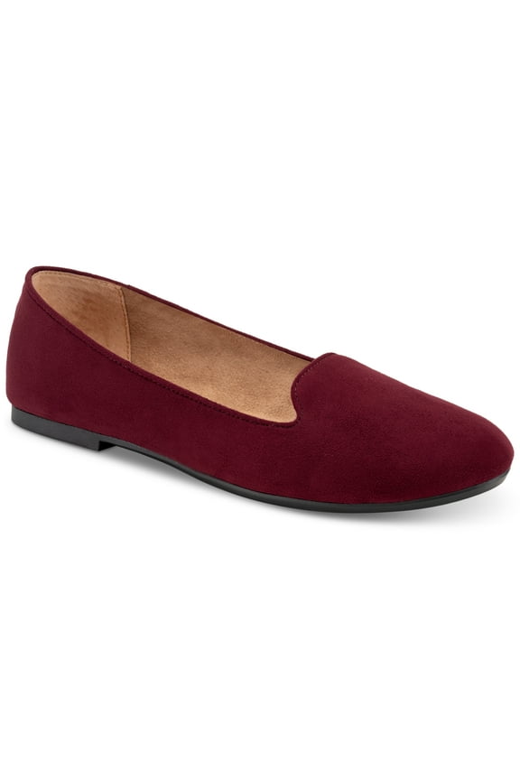 Style Co Alyson Loafer Flats Plum Micro 6M