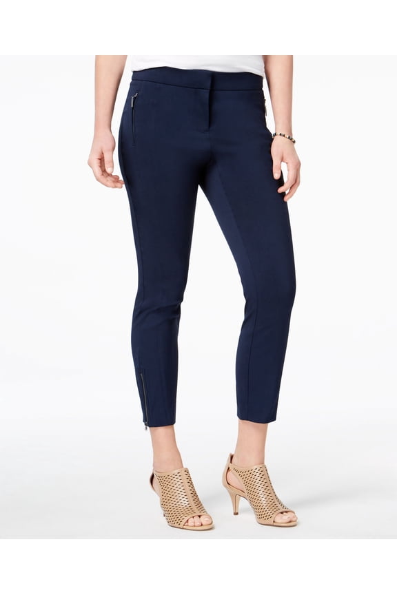 Style & Co Ankle Zip Skinny Pants Industrial Blue 6