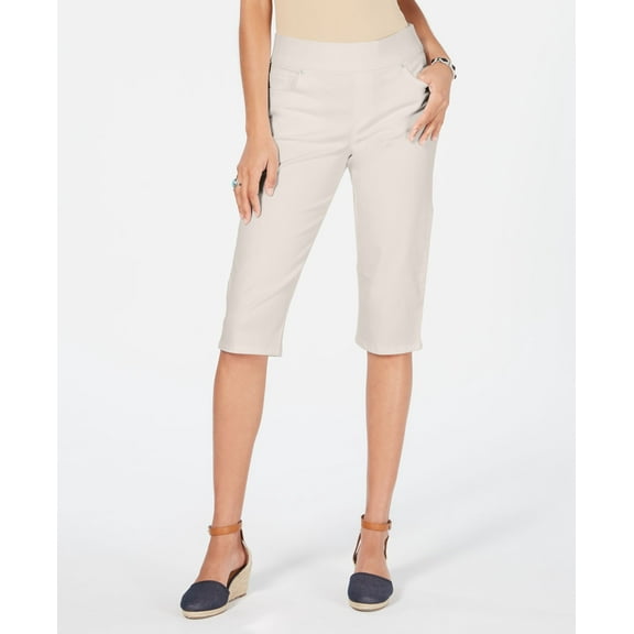 Style & Co Avery Pull On Skimmer Jeans Stonewall 2XL