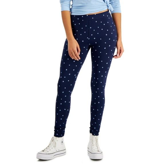 Style & Co Basic Printed Leggings Industrial Blue S