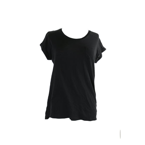 Style & Co.  Black Sort-Sleeve Crew Neck Tee S