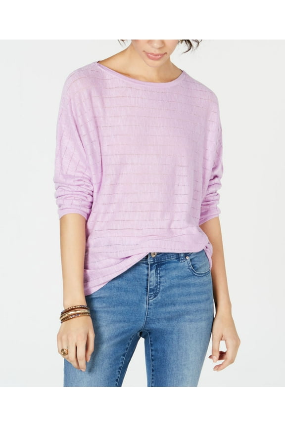 Style & Co Boat Neck Dolman Sleeve Sweater Lavendar Sprig XS