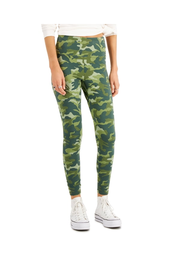 Style & Co Camouflage Print Leggings Winter Moss S