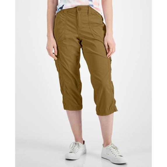 Style & Co Cargo Capri Pants Barley Brown 18