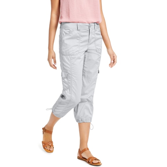 Style & Co Cargo Capri Pants Misty Harbor 14