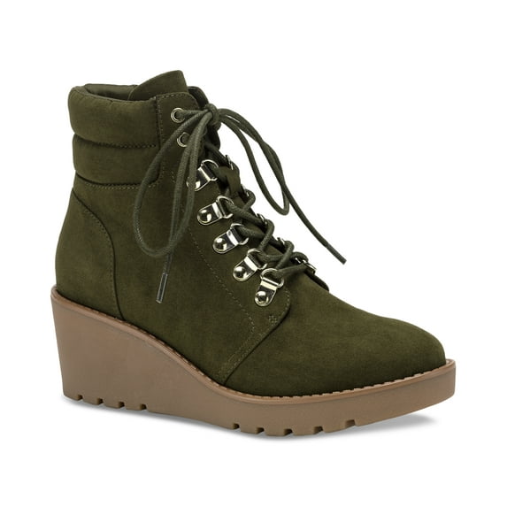 Style & Co Carmenn Wedge Booties 5M MOSS