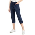thumbnail image 1 of Style & Co Cotton Pull On Capri Pants Industrial Blue XL, 1 of 1