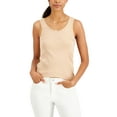 thumbnail image 1 of Style & Co Cotton Tank Top Latte Cafe L, 1 of 1