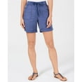 thumbnail image 1 of Style & Co Crochet Trim Shorts New Uniform Blue 14, 1 of 3