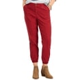 thumbnail image 1 of Style & Co Cropped Cotton Utility Pants Merlot M, 1 of 1