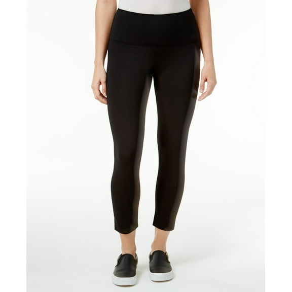 Style & Co Cropped Tummy Control Leggings Deep Black XS