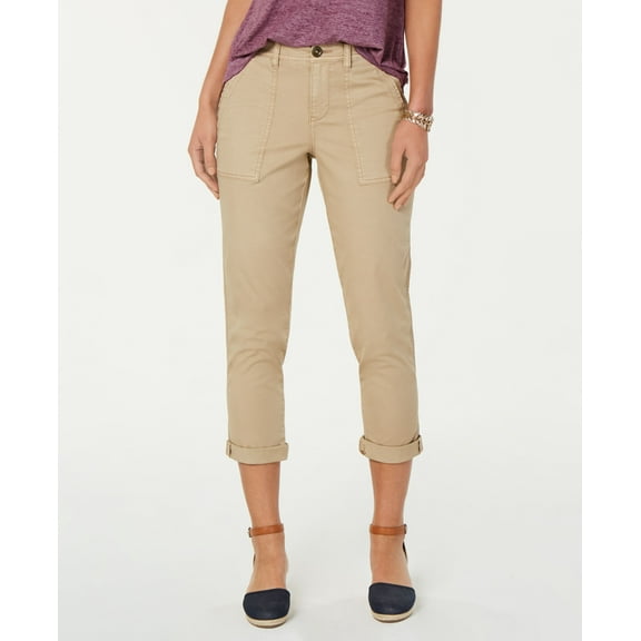 Style & Co Cuffed Capri Pants Khaki 12