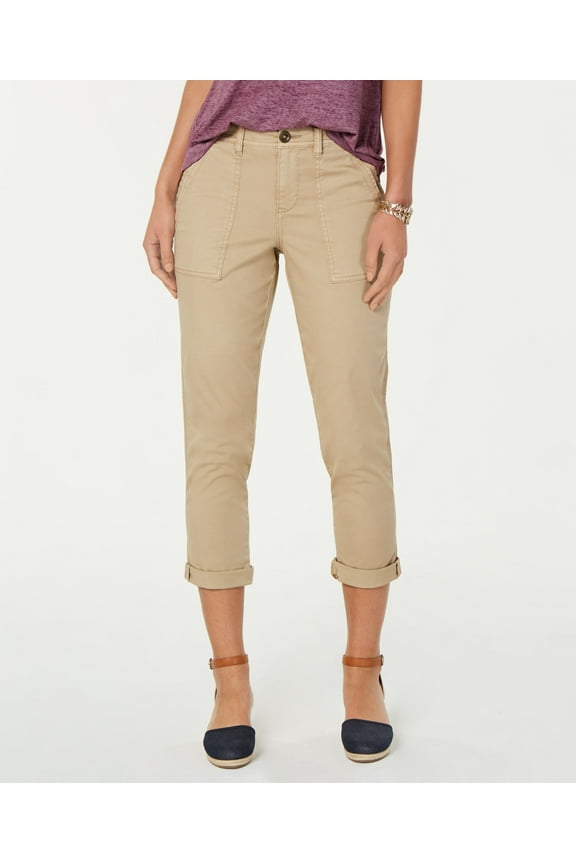 Style & Co Cuffed Capri Pants Khaki 12