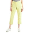 thumbnail image 1 of Style & Co Curvy Cuffed Capri Jeans Sunbeam Yellow 6, 1 of 1