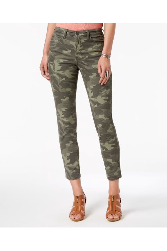 Style & Co Curvy Fit Skinny Jeans Camo Fever 16