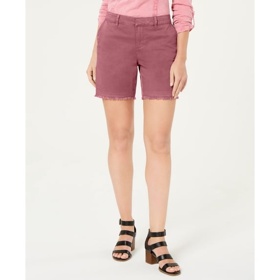 Style & Co Cutoff Shorts Red Salmon 10