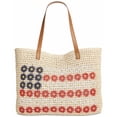 thumbnail image 1 of NWT Style & Co Daisy Flag Beach Bag Straw Tote, 1 of 3