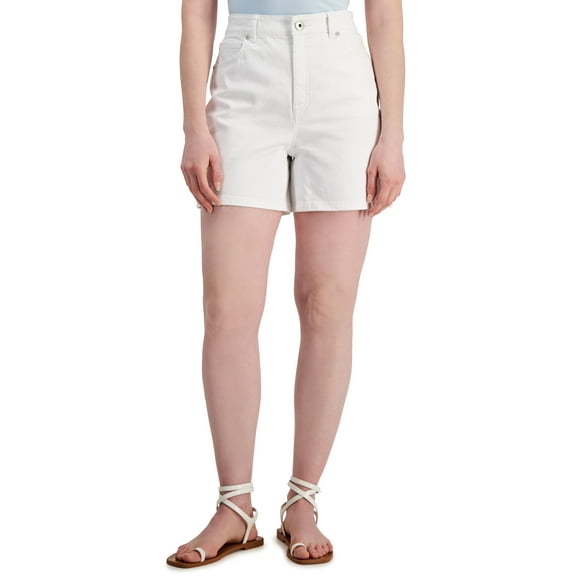 Style & Co Denim Boyfriend Shorts Bright White 18