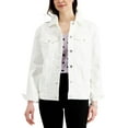 thumbnail image 1 of Style & Co Denim Trucker Jacket Bright White M, 1 of 1