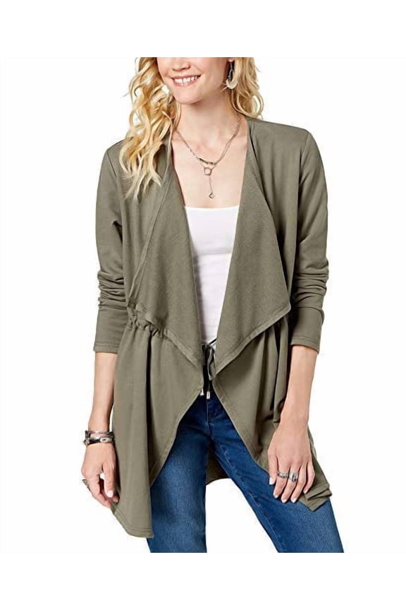 Draped-Front Jacket Sage S