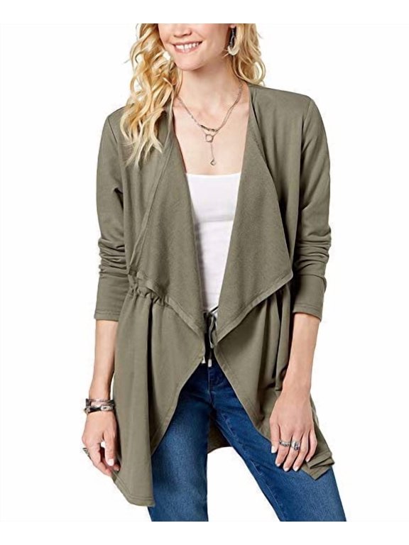 Draped-Front Jacket Sage S