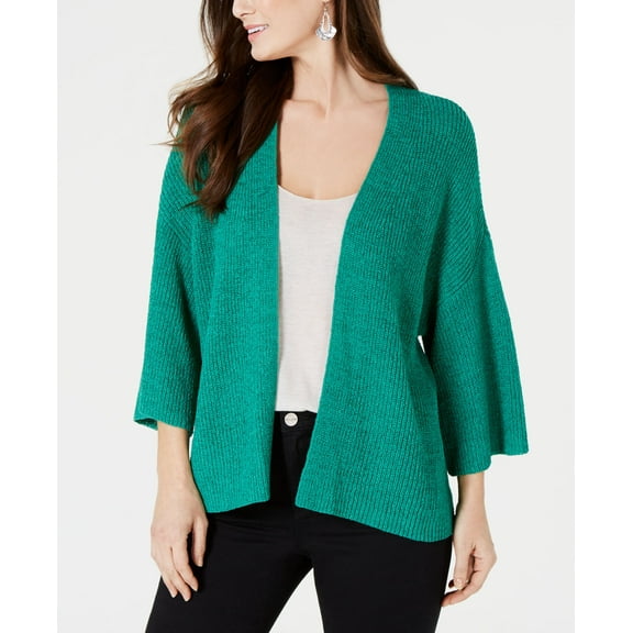 Style & Co Draped Kimono Sleeve Cardigan Peacock Green S