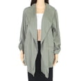 thumbnail image 1 of Style & Co Draped Open Front Jacket Co Sage L, 1 of 2
