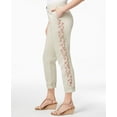 thumbnail image 1 of Style & Co Embroidered Boyfriend Pants Stonewall 18, 1 of 1